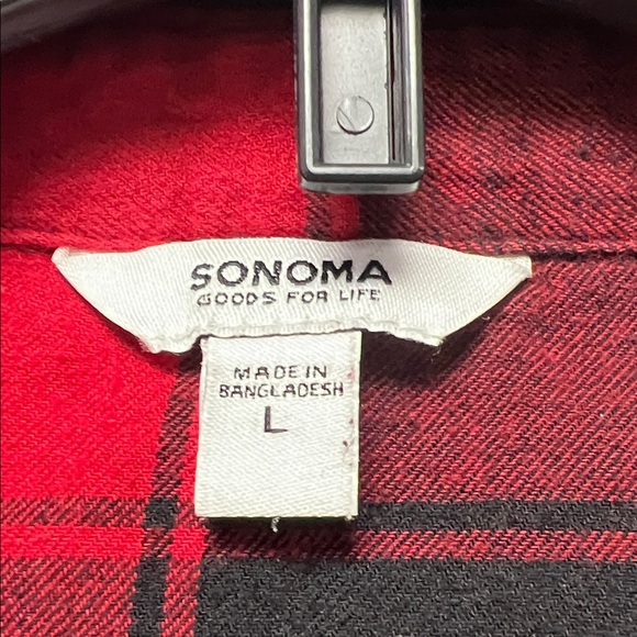 Sonoma Red and Black Checkered Shirt - Picture 2 of 2